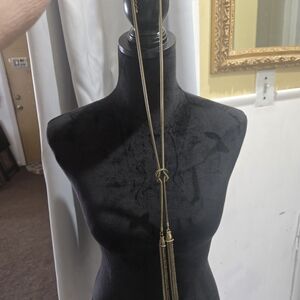 Vintage Gold Tassel Necklace